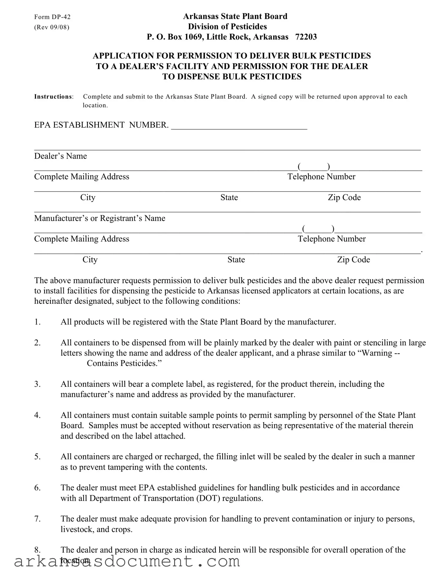 Fill Your Arkansas Dp 42 Form