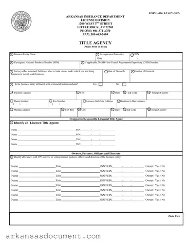 Fill Your Arkansas Aid Li Tagy Form